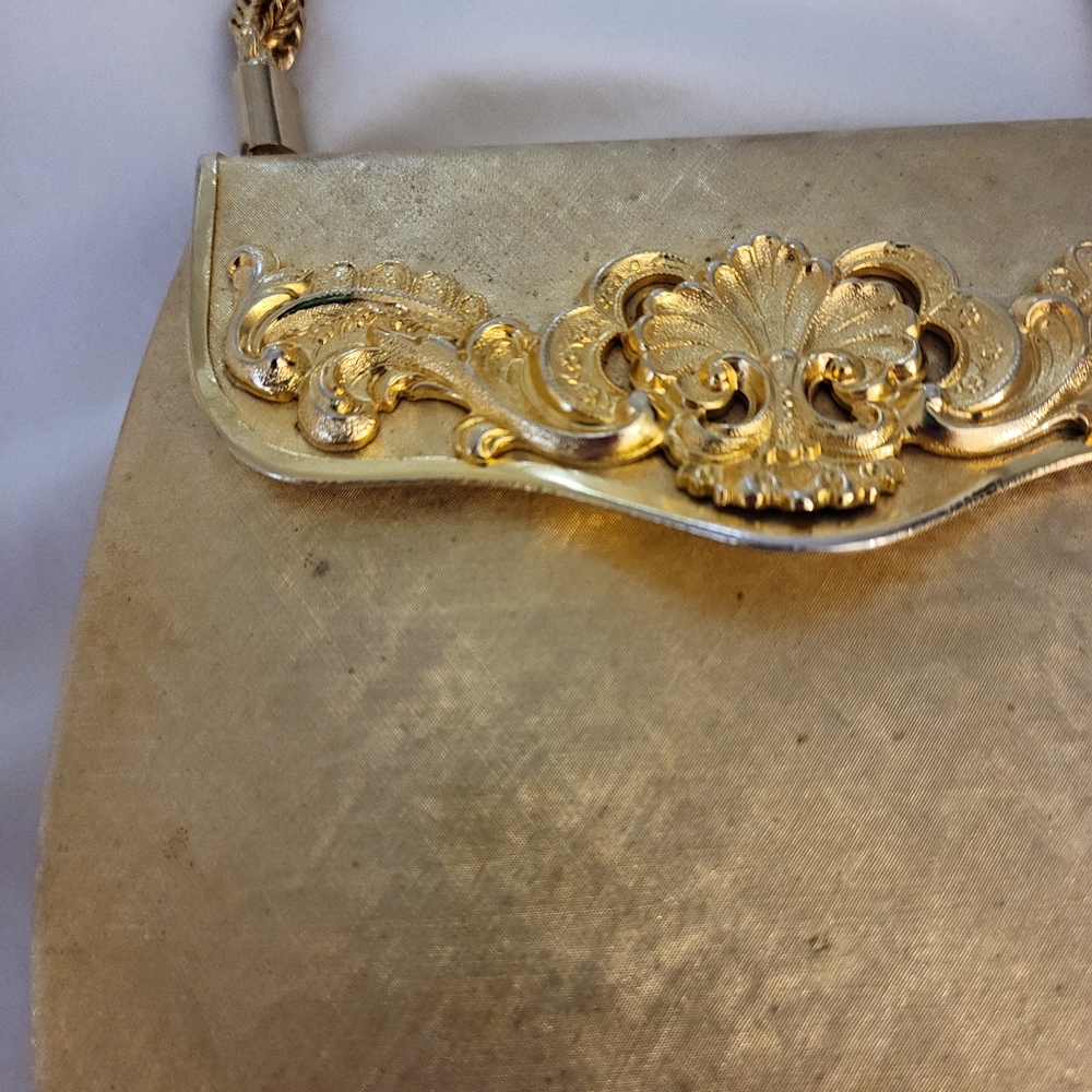 Vintage Rosenfeld Gold Metalic Purse - Picture 8 of 9
